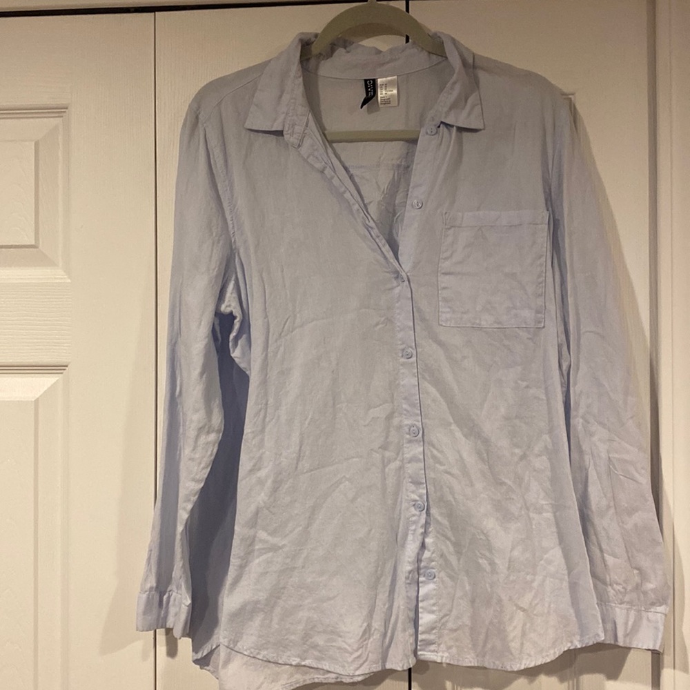 H&M Light blue button down